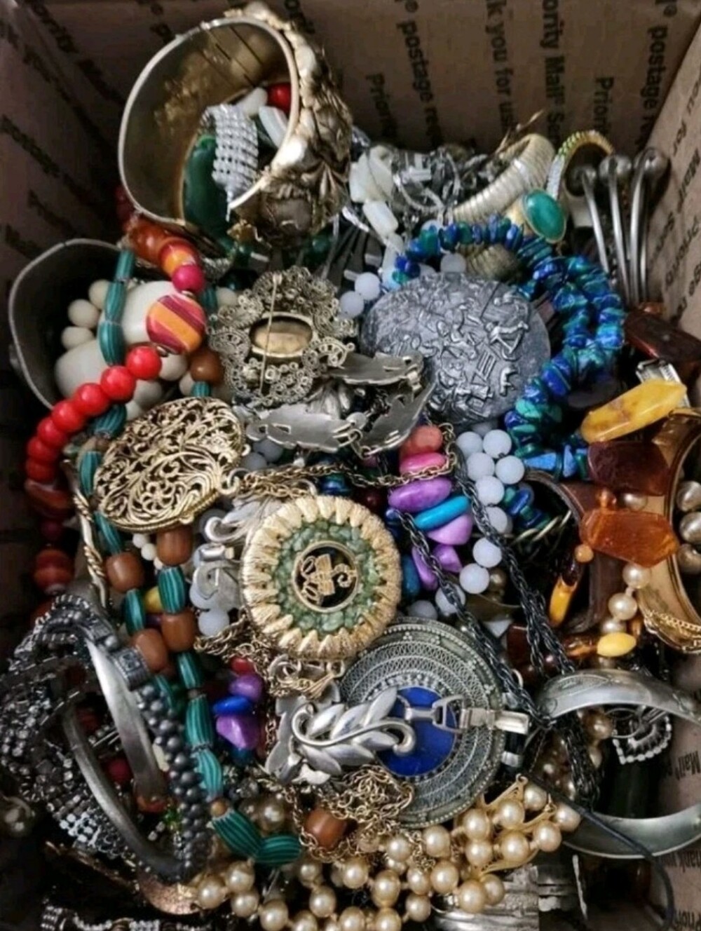 3 Pounds Jewelry Lot Lbs Costume Vintage Necklaces Rings Earrings Mystery Lot